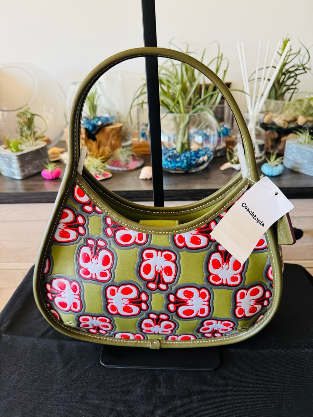 NWT Rare Coachtopia Butterfly Print Ergo Shoulder Bag
